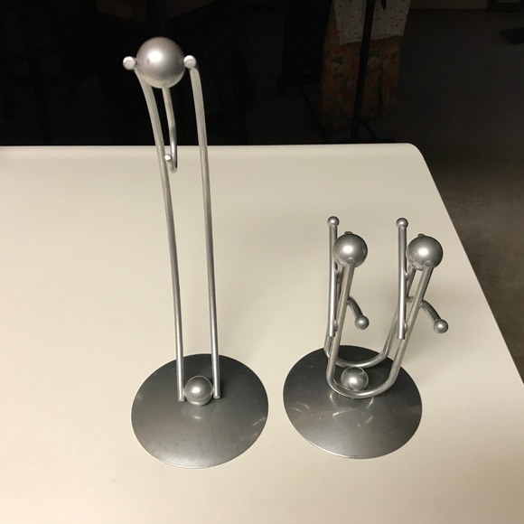 Napkin & Banana holders Pewter Silver Chrome Toned - Picture 2 of 8